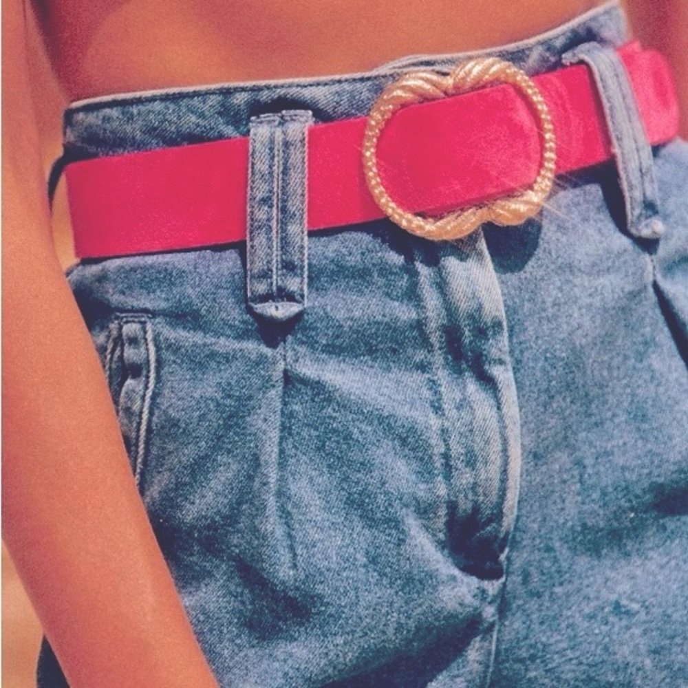 NWT - Sezane - Artemis Belt - Bright Pink - 80cm
